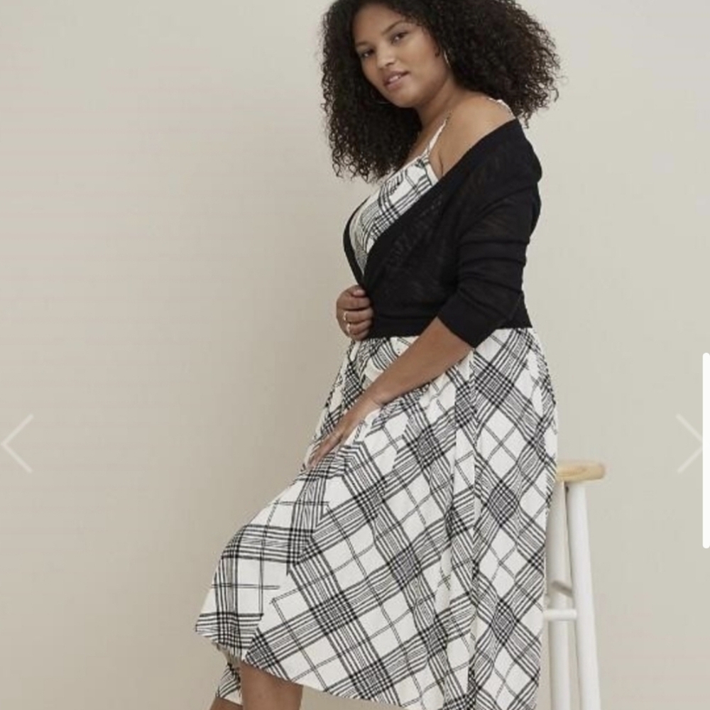 Torrid - Midi Lenny Sweetheart Dress - size 1 (14/16)